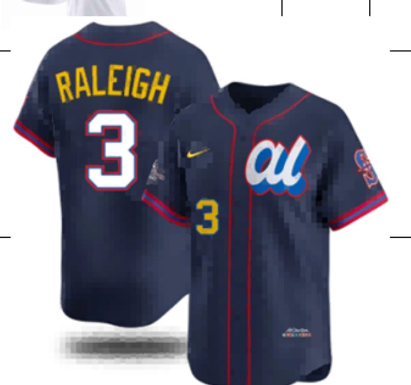 Men 2025 Seattle Mariners #3 Raleigh Drak Blue All star Nike MLB Jersey style 07